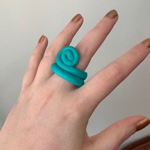 FREE ADD ON Handmade Clay Statement Ring Size 7.5
